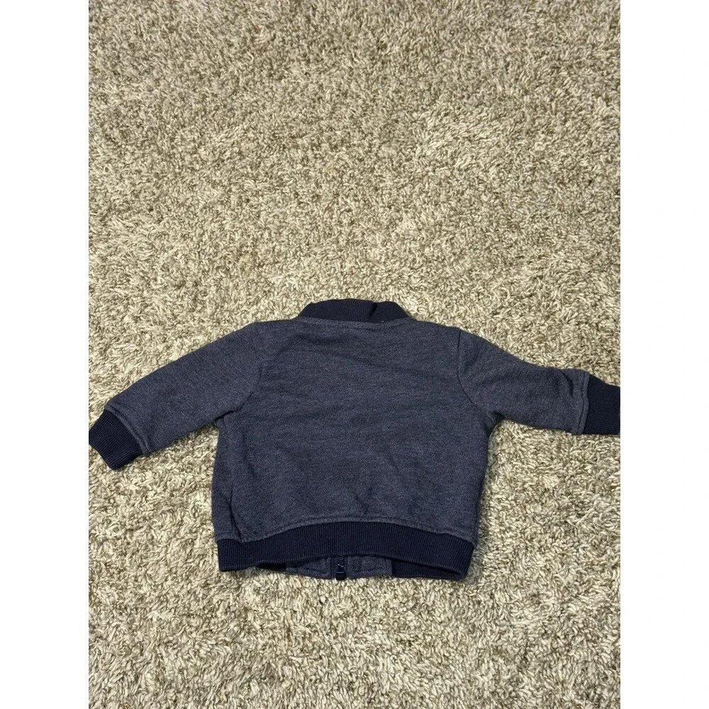 Gymboree Baby Navy Zip-Up Jacket with Lightning Bolt 3–6 Months